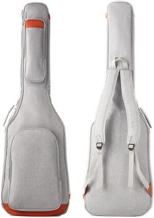 audioShark Padded Soft Gray Bass Guitar Bag