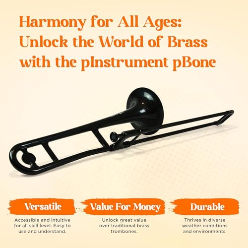 pBone Plastic Trombone With Mouthpieces & Bag - Image 2