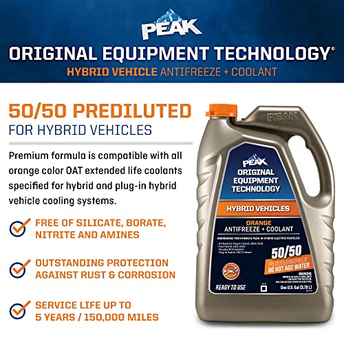 PEAK OET Orange 50/50 Prediluted Antifreeze, 1 Gal - Image 2