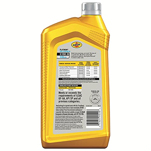 Pennzoil Platinum Full Synthetic 10W-30 Motor Oil - Image 2