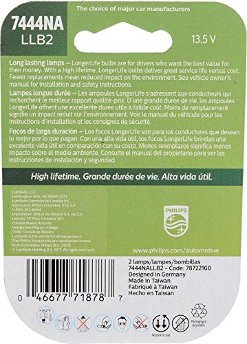 PHILIPS 7444NA LongerLife Miniature Bulb, 2 Pack - Image 2