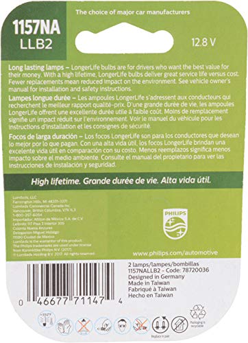 Philips automotive lighting 1157NALLB2 LongerLife Miniature Bulb, 2 Pack - Image 2