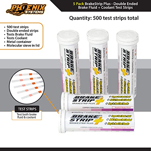Phoenix Systems BrakeStrip Plus Brake Fluid & Coolant Test Strips 5-Pack - Image 2
