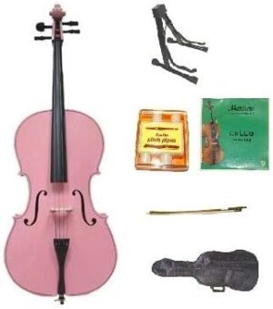 Merano Pink 1/16 Size Cello with Accessories