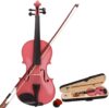 Kcelarec Pink Acoustic Violin, Solid Wood (1/8)