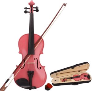Kcelarec Pink Acoustic Violin, Solid Wood (1/8)