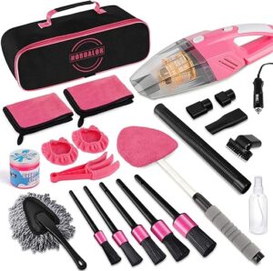 HORDALOR Pink Car Detailing Kit, 16Pcs