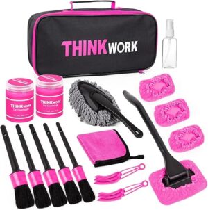 THINKWORK Pink Car Duster Interior Kit