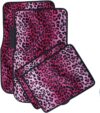 BDK Pink Leopard Carpet Car Floor Mats