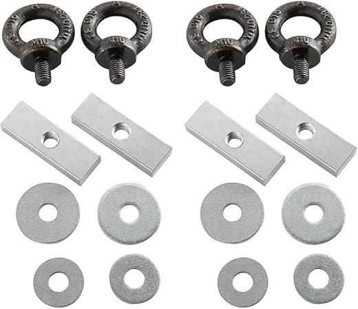 Rhino Rack Pioneer Eye Bolt Kit 43178, Black