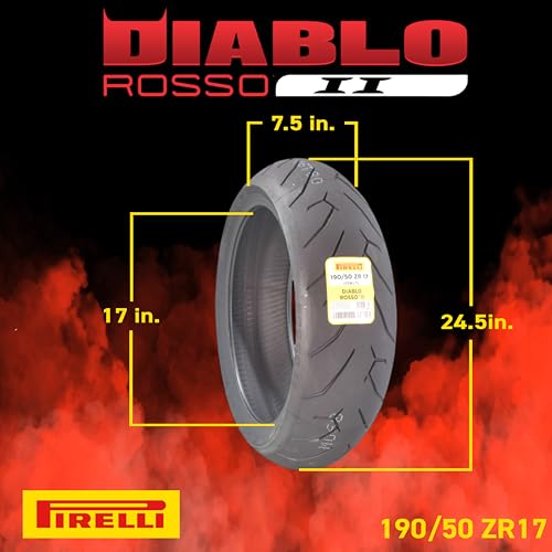 Pirelli Diablo Rosso II Tire Set: 120/70 Front & 190/50 Rear - Image 3