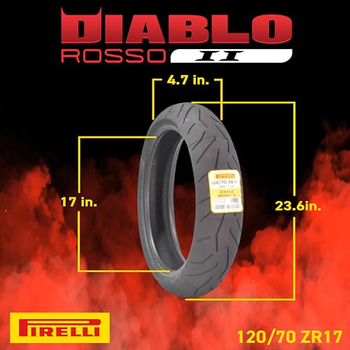 Pirelli Diablo Rosso II Tire Set: 120/70 Front & 190/50 Rear - Image 2