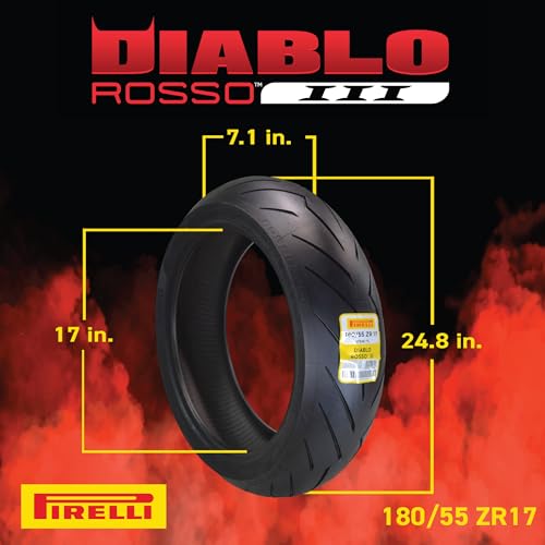 Pirelli Diablo Rosso III 180/55 ZR17 Rear Tire - Image 2