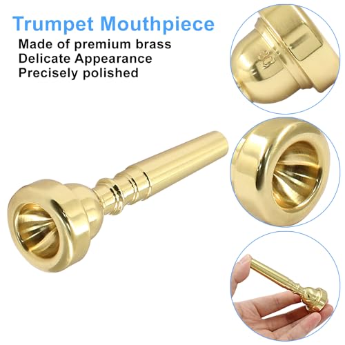 Piutouyar Trumpet Mouthpiece Gold Plated Replacement - Image 3