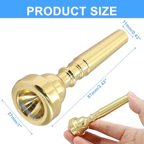 Piutouyar Trumpet Mouthpiece Gold Plated Replacement - Image 2