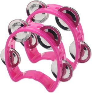 Cheerock Plastic Handheld Tambourines with Bells