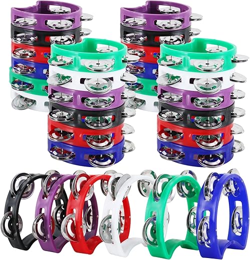 EASTROCK Plastic Percussion Tambourine With Bells