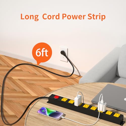 Plug'n 8 Outlet Surge Protector Power Strip - Image 4