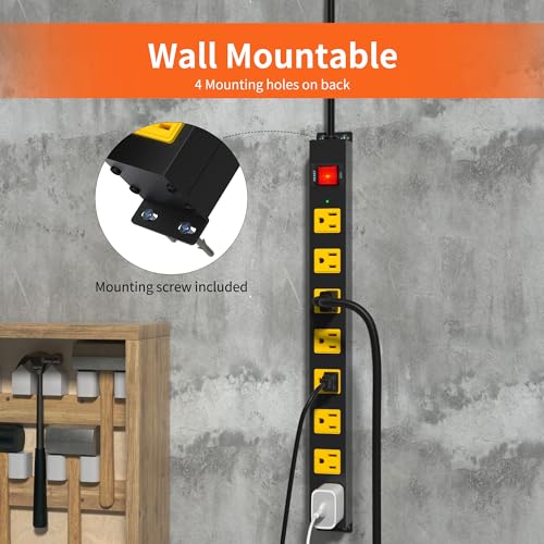 Plug'n 8 Outlet Surge Protector Power Strip - Image 2