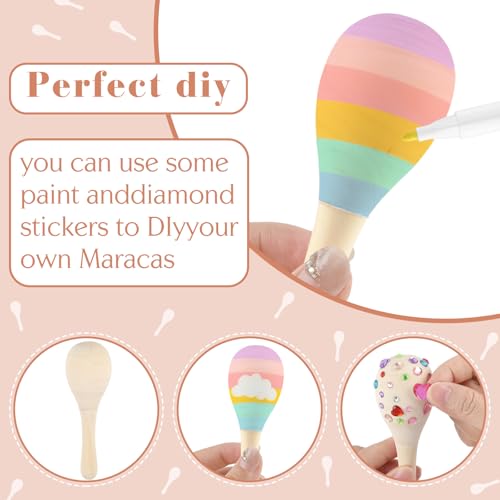 PLULON Mini Wooden Maracas With Painting Tools - Image 4