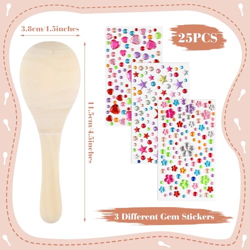 PLULON Mini Wooden Maracas With Painting Tools - Image 2