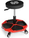 M-AUTO Pneumatic Rolling Garage Stool With Tray
