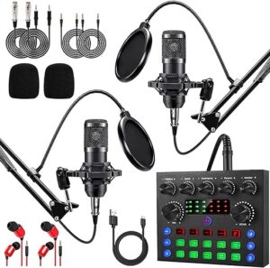 ALPOWL Podcast Equipment Bundle: Audio Interface & Mic