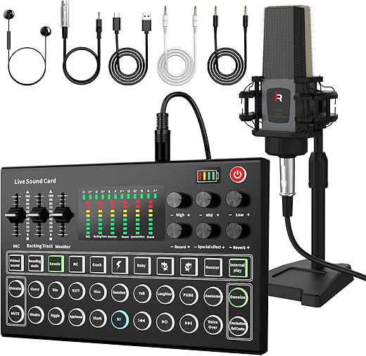 RHM Podcast Equipment Bundle: DJ Mixer & Mic