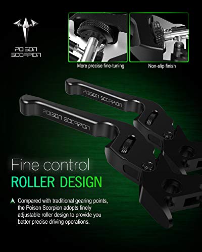 POISON SCORPION Black Motorcycle Brake Clutch Levers H1-521 - Image 3