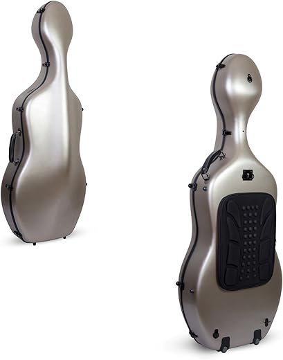 Crossrock Poly Carbon Composite Cello Case, 4/4 Size (CRF1000CEFCHHT)