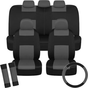 BDK PolyPro Car Seat Covers Set, Charcoal