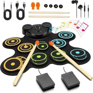 BESFAN Portable Electronic Drum Pad Set For Kids
