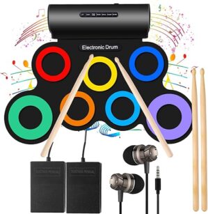 Oirtmiu Portable Electronic Drum Set With Speaker