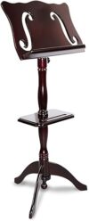 YIORYO Portable Heavy Wooden Music Stand (Gray : B)