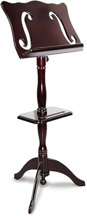 YIORYO Portable Heavy Wooden Music Stand (Gray : B)