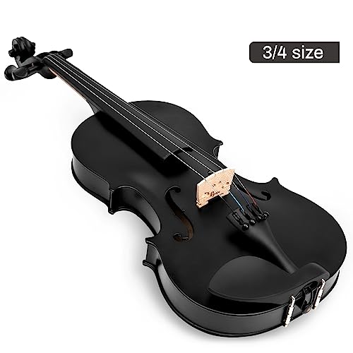 Poseidon Black 3/4 Acoustic Violin Starter Kit - Image 3