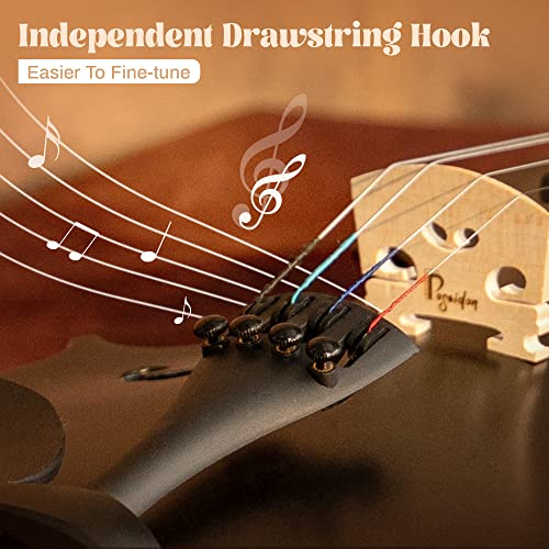 Poseidon Black 3/4 Acoustic Violin Starter Kit - Image 4