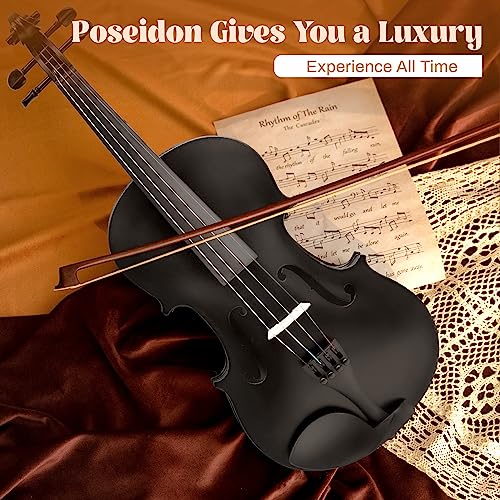 Poseidon Black 3/4 Acoustic Violin Starter Kit - Image 5