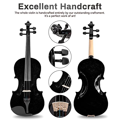 Poseidon Black Violin 1/2 Size For Kids - Image 3