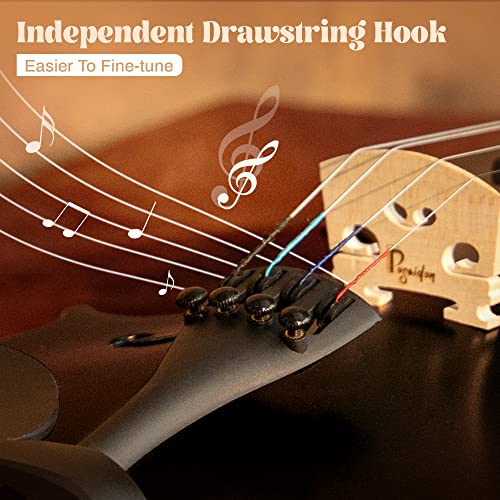 Poseidon Black Violin 1/2 Size For Kids - Image 4