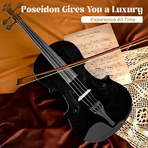 Poseidon Black Violin 1/2 Size For Kids - Image 5
