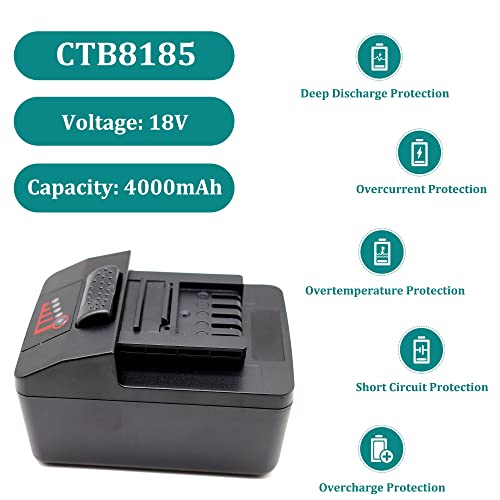 PowerWings 2pcs CTB8185 18V 4Ah Power Tool Battery - Image 4
