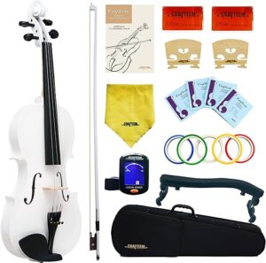 CRAFTEEM Premium 1/4 White Violin Outfit