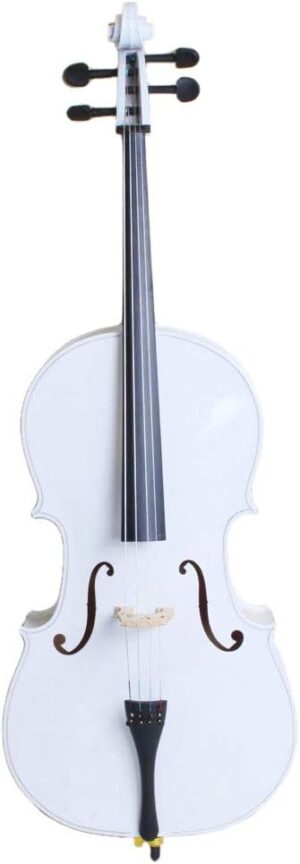 Lykos Professional 4/4 Acoustic Cello Set (White)
