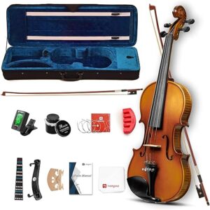Vangoa Professional Acoustic Violin Kit With Premium Ebony Fitting