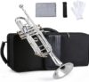HXBER Professional Bb Trumpet Silver-Plated Wind Instrument