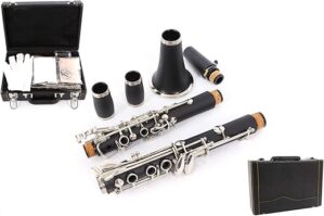 yinfente Professional Ebonite Wood A Key Clarinet