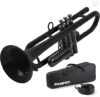 PAMPET Professional Plastic Bb Trumpet Set, Black