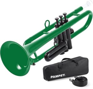 PAMPET Professional Plastic Bb Trumpet Set Green