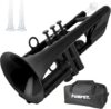 PAMPET Professional Plastic C Trumpet Set Black